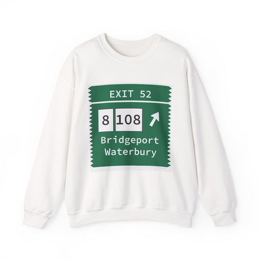 Vintage Merritt Parkway Exit 52 Sign Unisex Heavy Blend™ Crewneck Sweatshirt