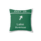 Vintage Merritt Parkway Exit 29 Sign Spun Polyester Square Pillow