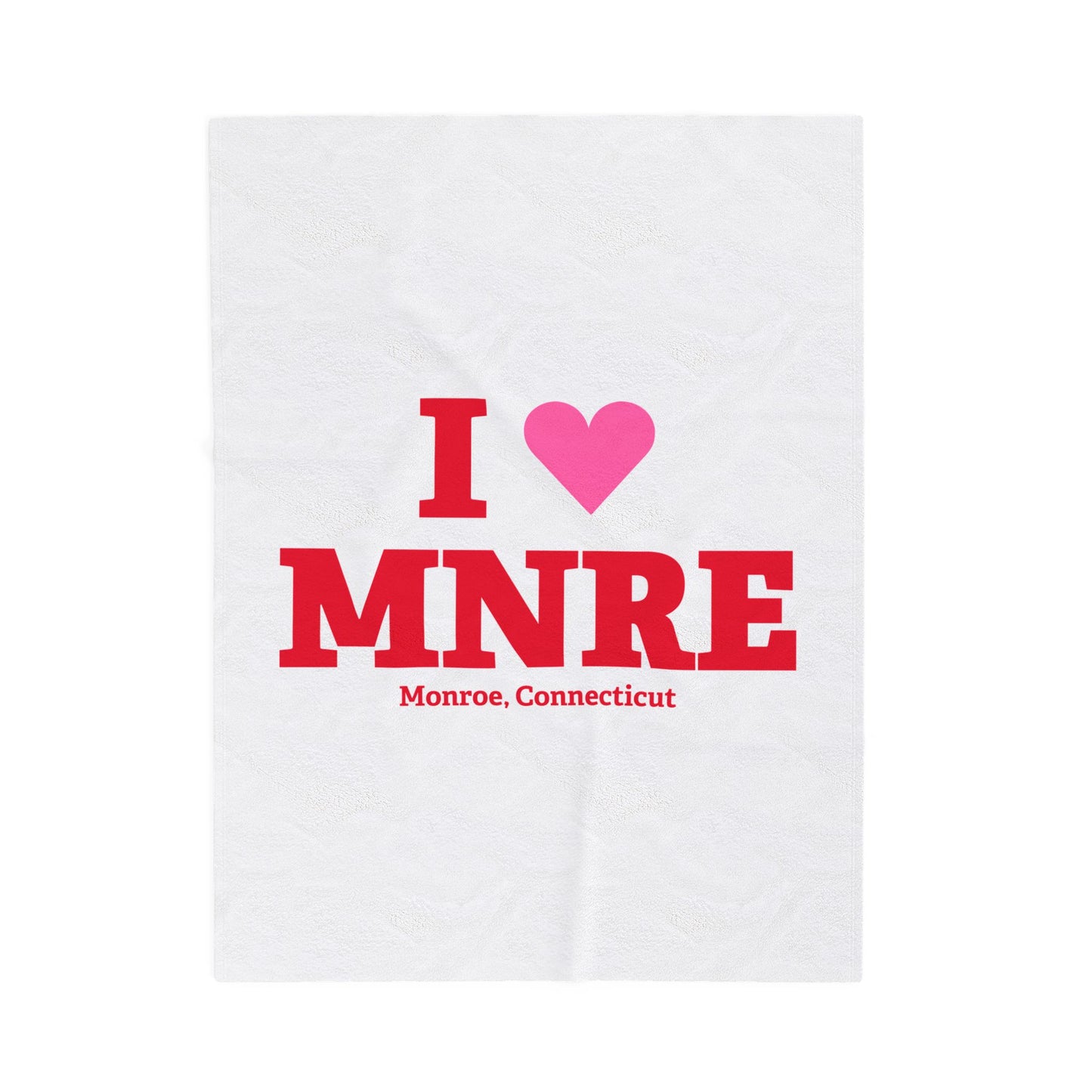 I Heart MNRE Velveteen Plush Blanket