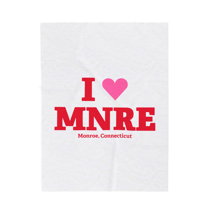 I Heart MNRE Velveteen Plush Blanket