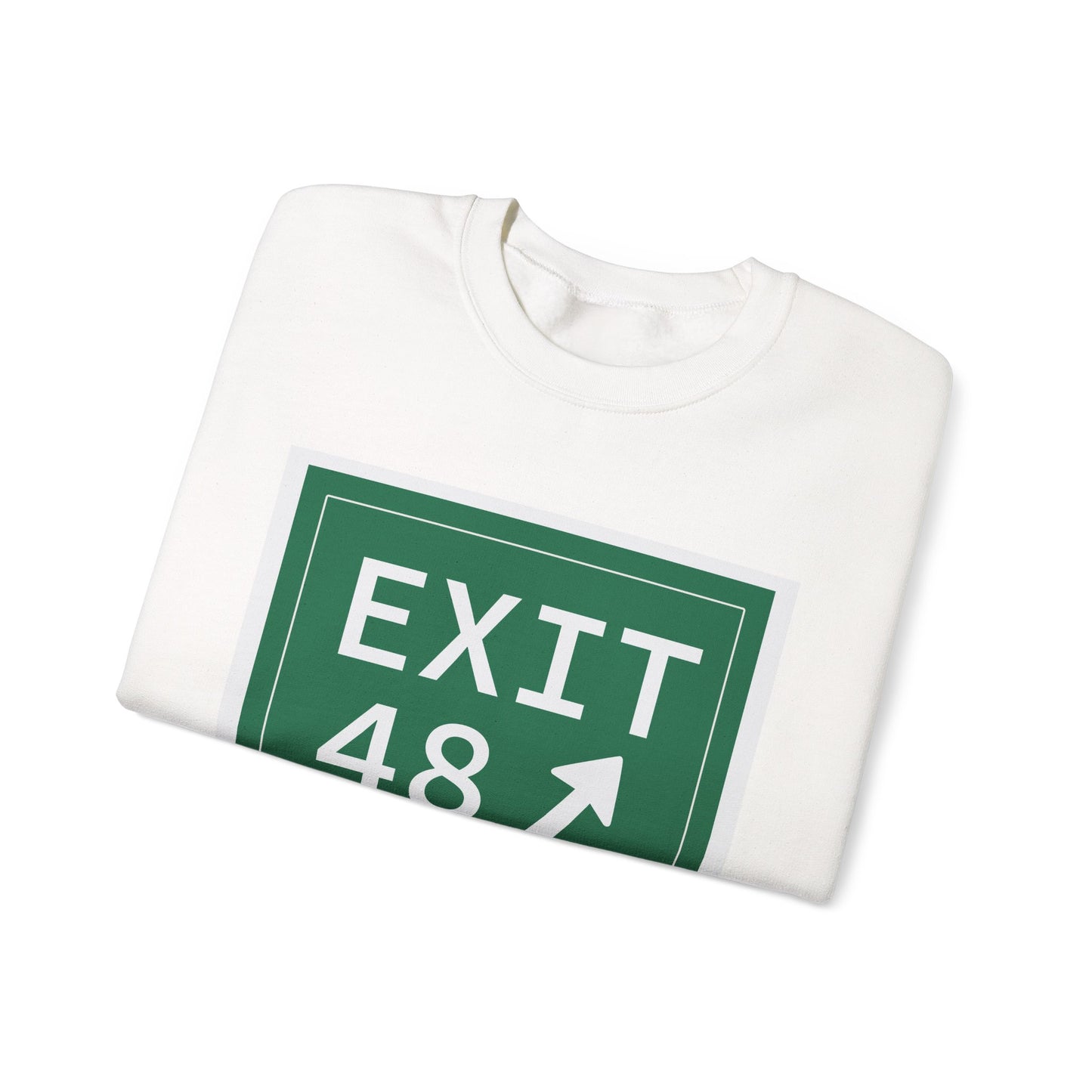 Vintage Exit 48 Merritt Parkway Sign Unisex Heavy Blend™ Crewneck Sweatshirt
