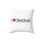 I Heart Bethel. Spun Polyester Square Pillow