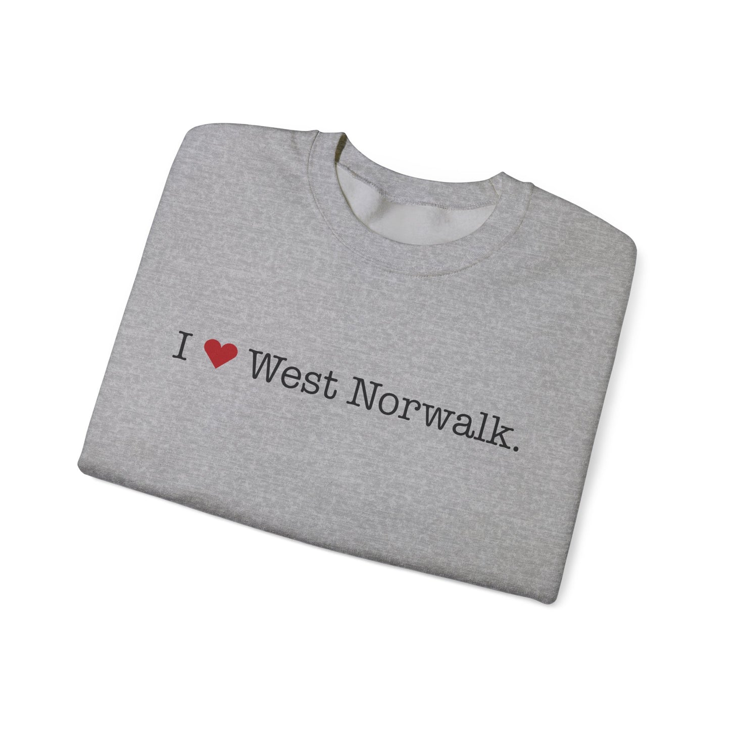 I Heart West Norwalk. Unisex Heavy Blend™ Crewneck Sweatshirt