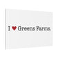 I Heart Greens Farms. Matte Canvas, Stretched, 1.25"