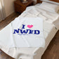 I Heart NWFD Velveteen Plush Blanket