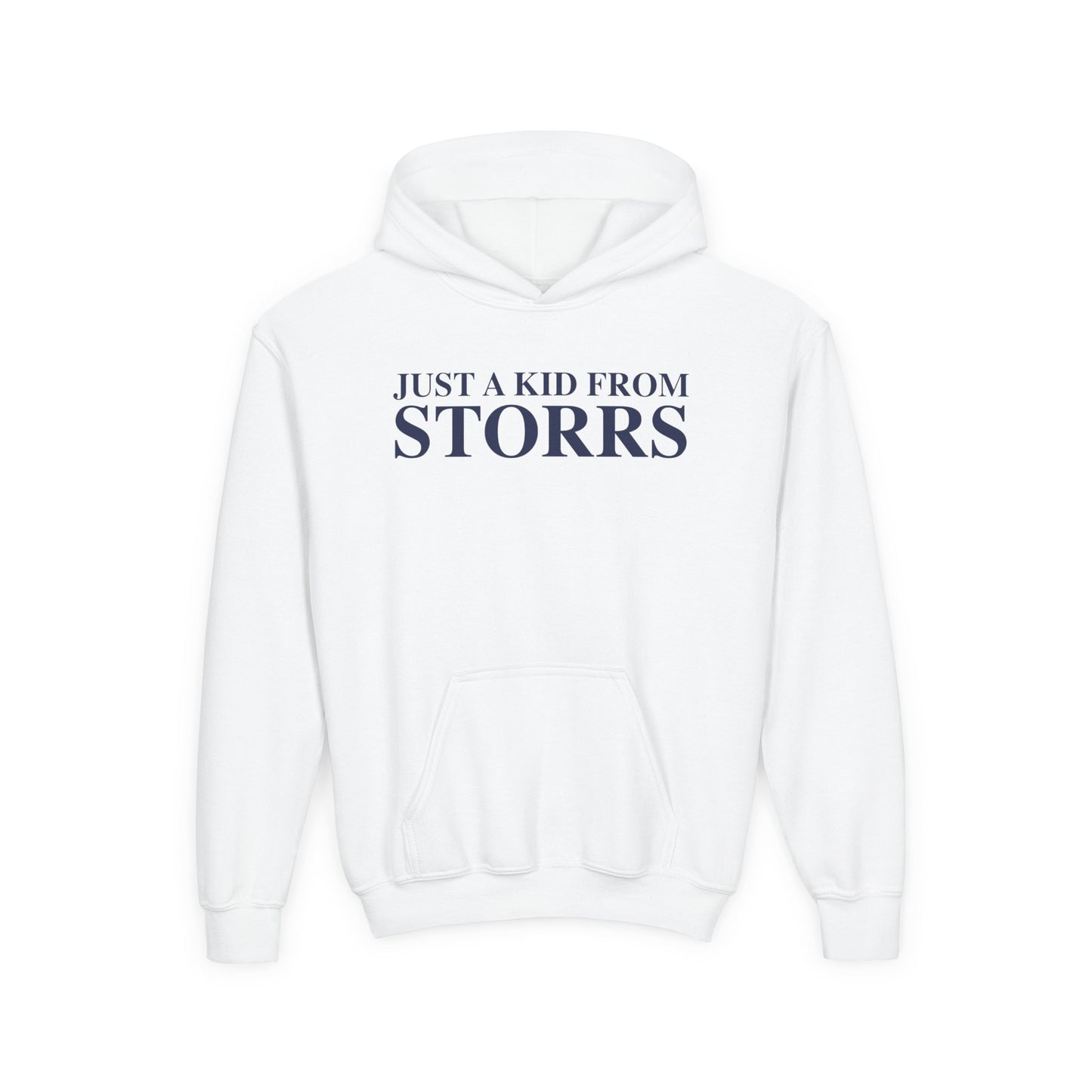 Just a kid from Storrs Youth Heavy Blend Hooded Sweatshirt