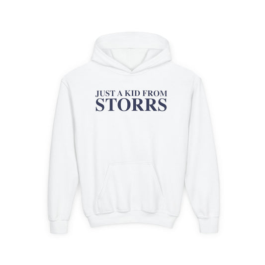 Just a kid from Storrs Youth Heavy Blend Hooded Sweatshirt