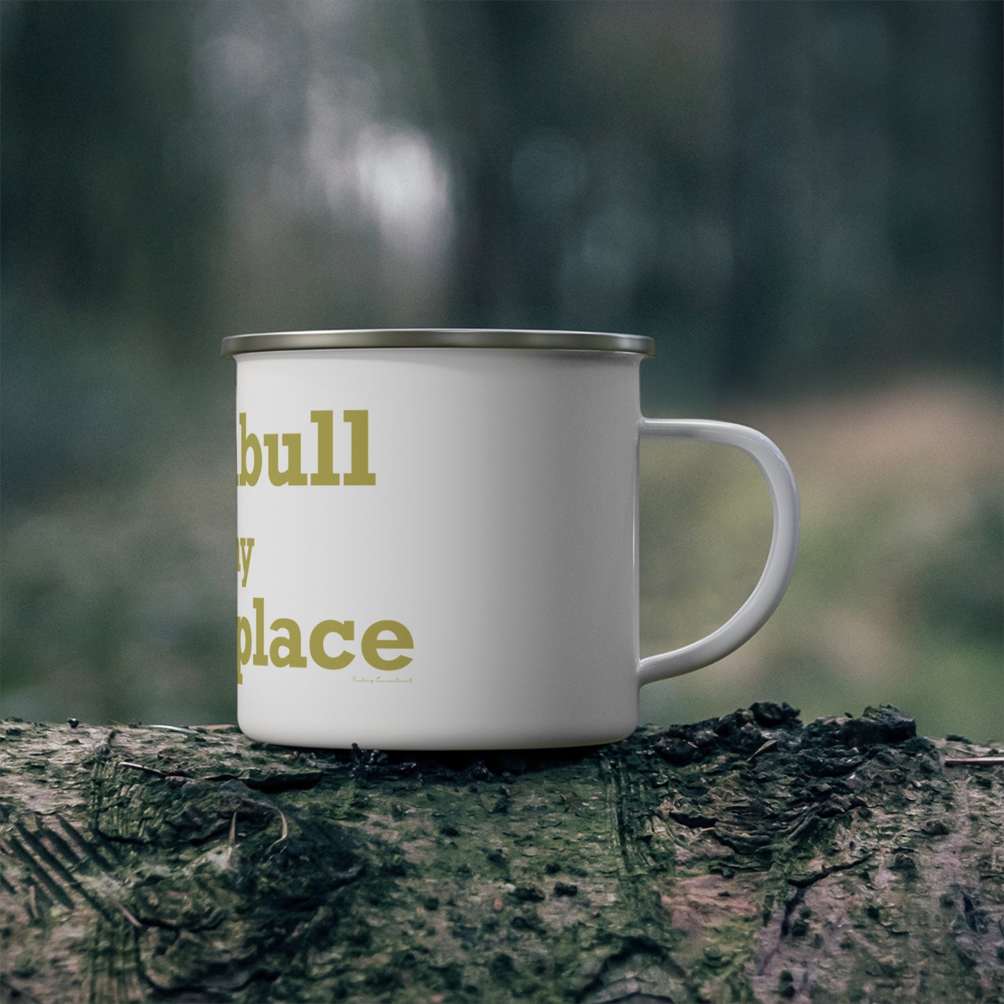 Trumbull Is My Happy Place  Enamel Camping Mug