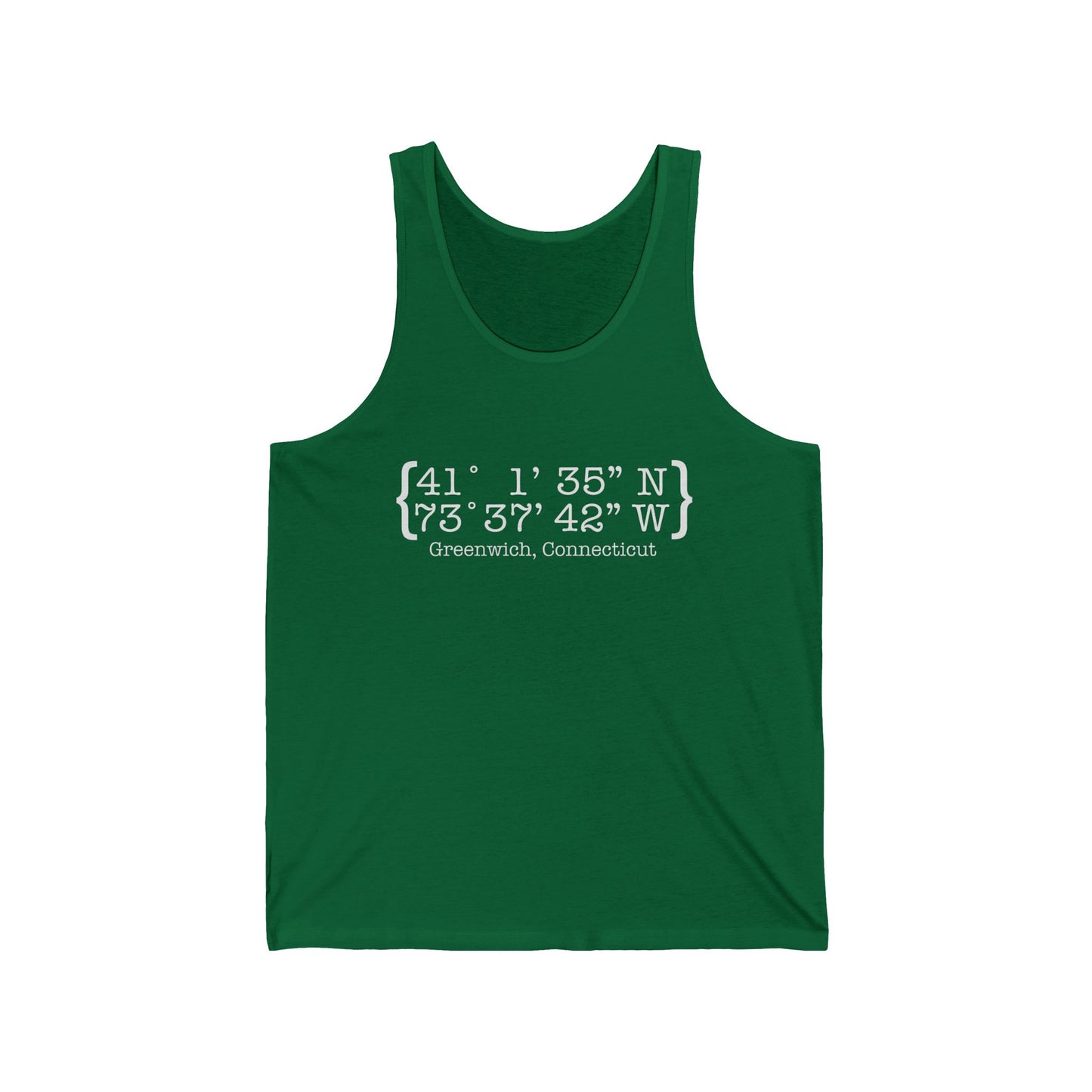 Greenwich Coordinates Unisex Jersey Tank Top