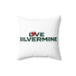 Love Silvermine Spun Polyester Square Pillow
