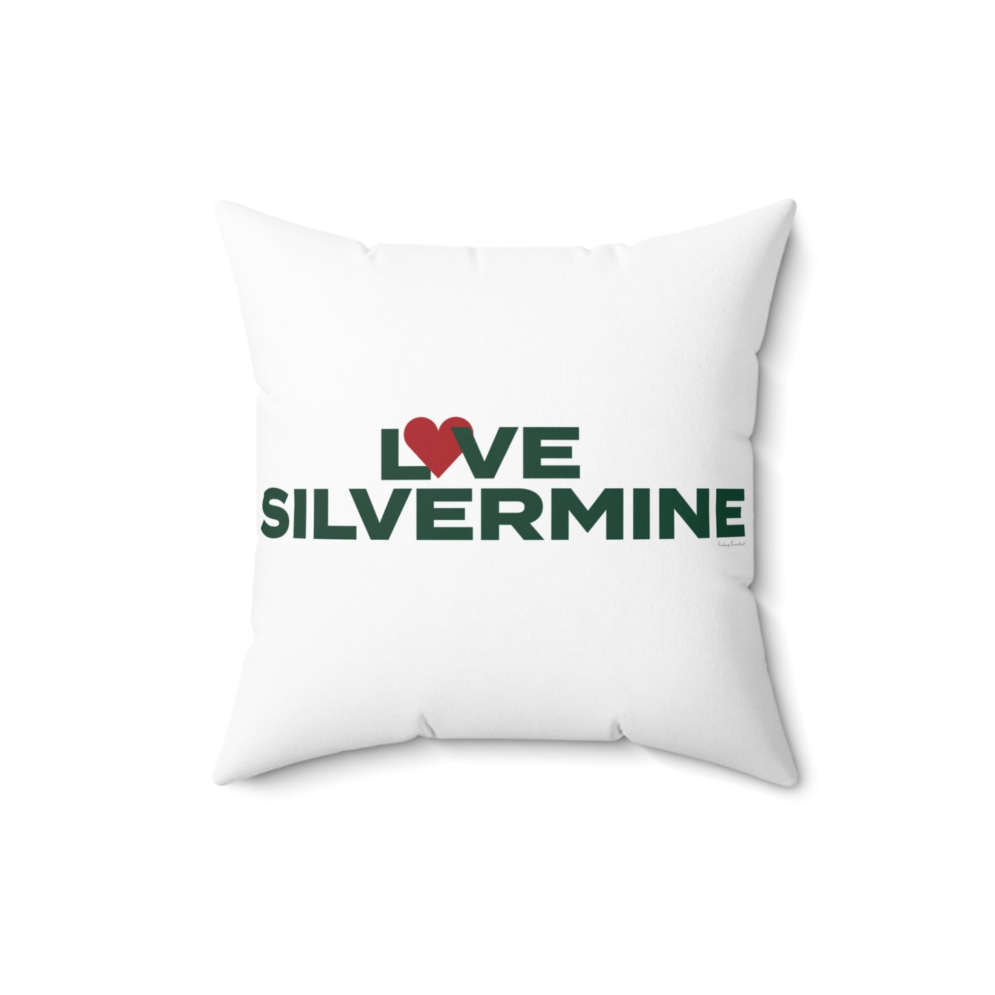 Love Silvermine Spun Polyester Square Pillow