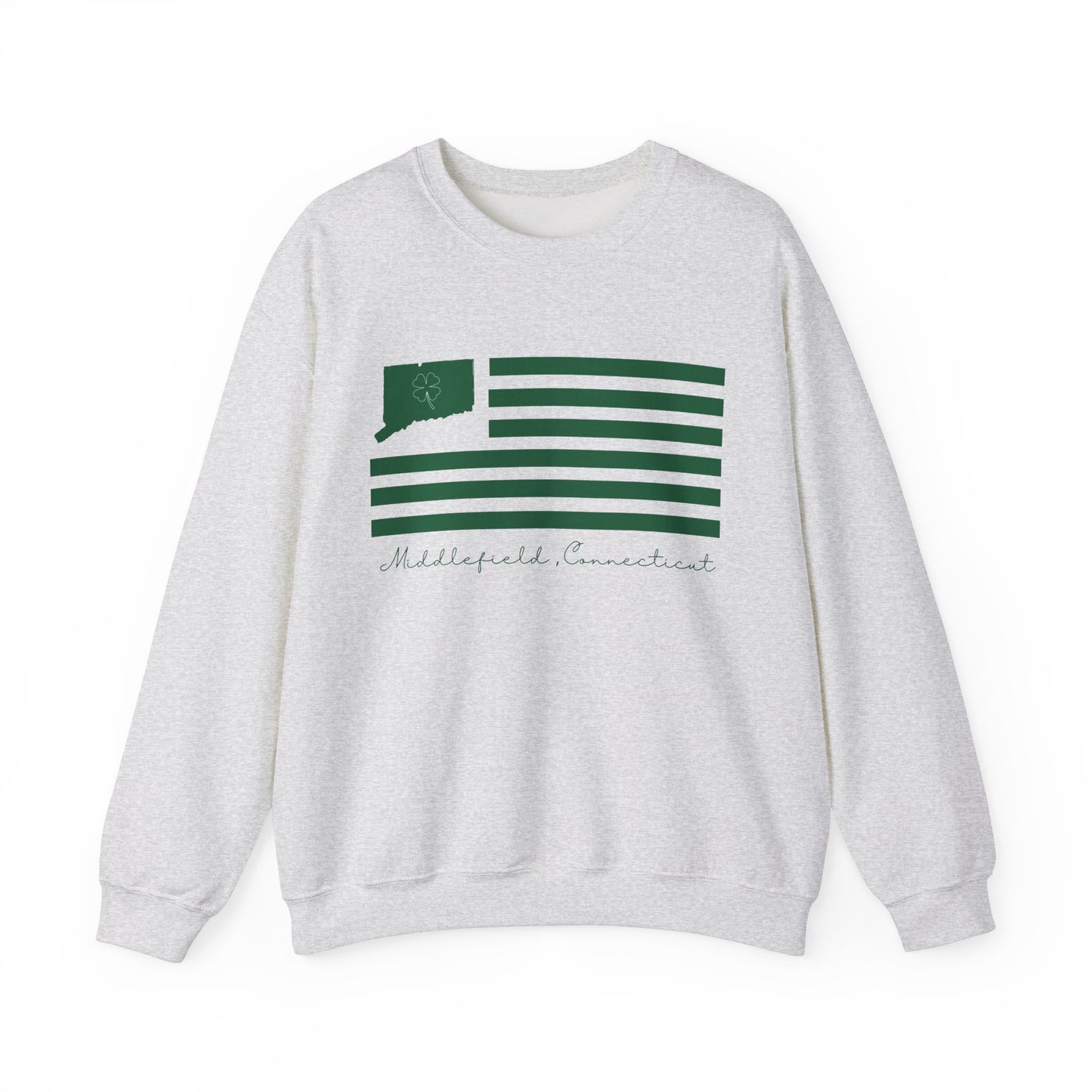 Middlefield Connecticut St. Patrick’s Day Flag Unisex Heavy Blend™ Crewneck Sweatshirt