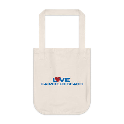 Love Fairfield Beach Organic Canvas Tote Bag