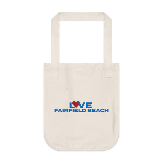 Love Fairfield Beach Organic Canvas Tote Bag