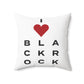 Black Rock Vision Spun Polyester Square Pillow