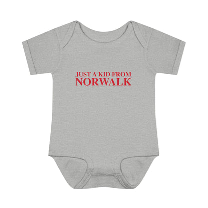 Just a kid from Norwalk Infant Baby Rib Bodysuit