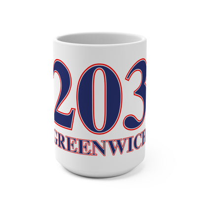 203 Greenwich Red White & Blue Mug 15oz