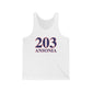 203 Ansonia Red White & Blue Unisex Jersey Tank Top
