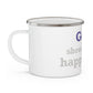 Goose Shows Are My Happy Place - Gray & Purple Enamel Camping Mug