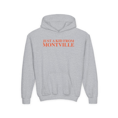 Just a kid from Montville Youth Heavy Blend Hooded Sweatshirt