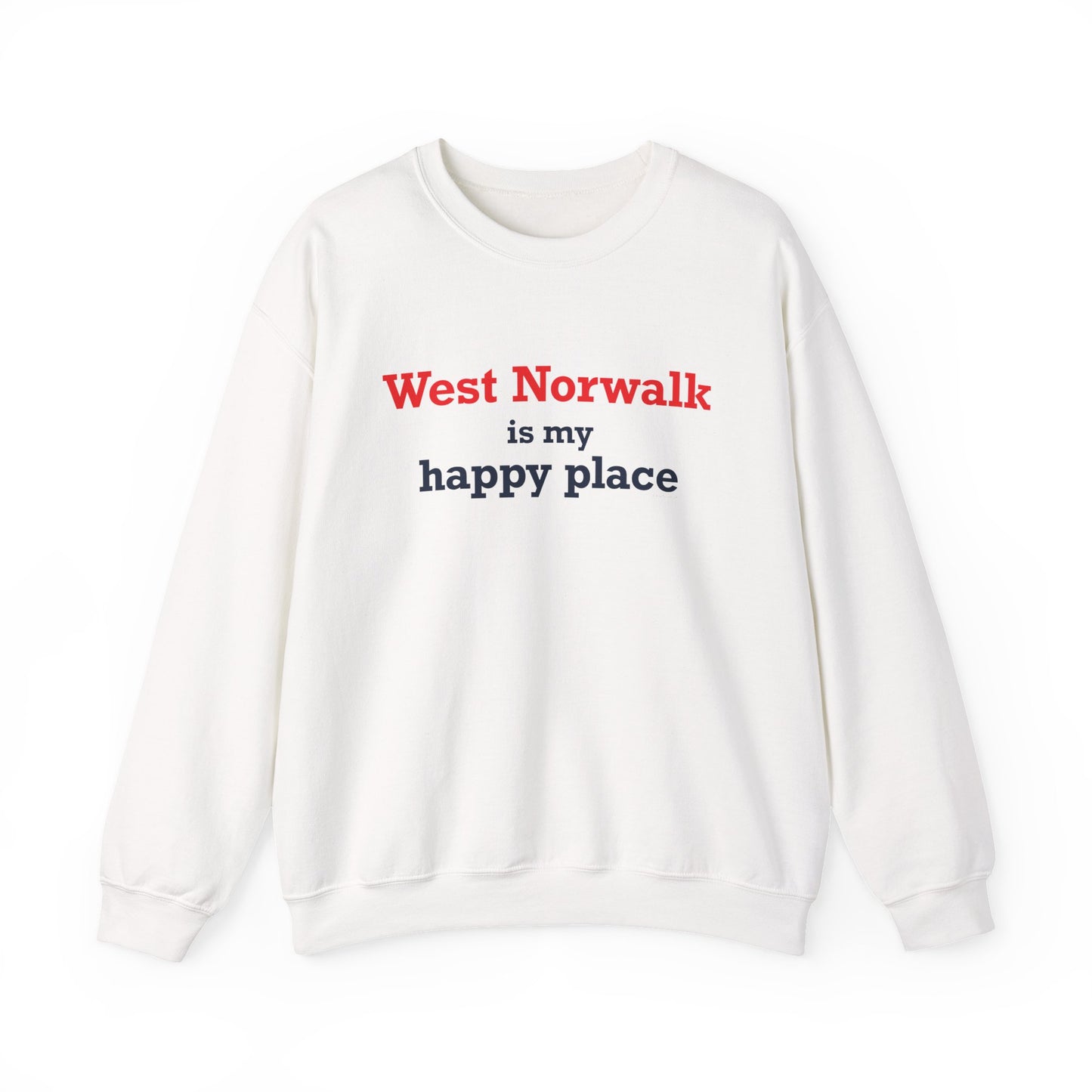 West Norwalk is my happy place Unisex Heavy Blend™ Crewneck Sweatshirt