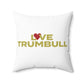 Love Trumbull Spun Polyester Square Pillow
