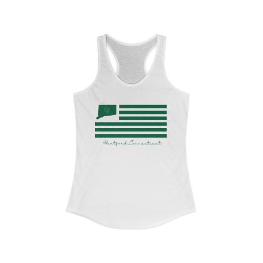 Hartford Connecticut St. Patrick’s Day Flag Women's Ideal Racerback Tank Top