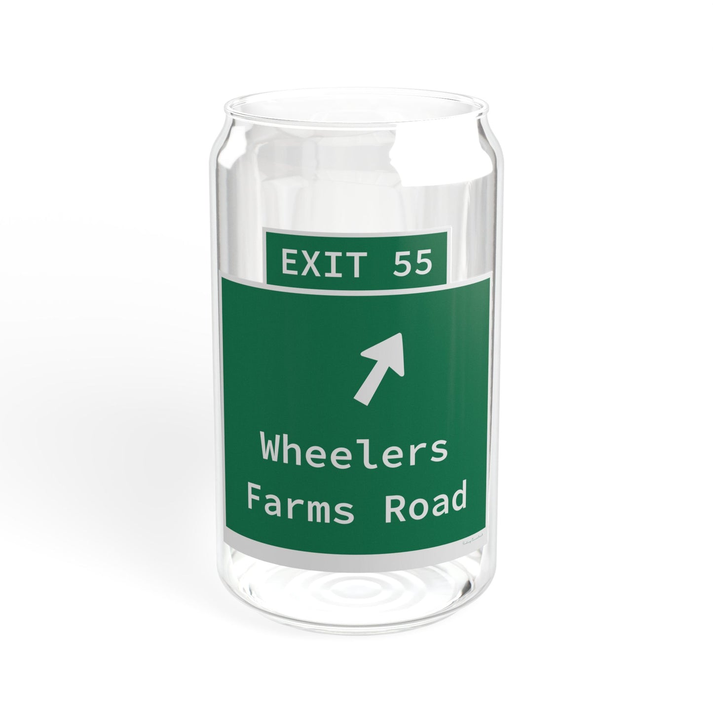 Vintage WCP Exit 55 Sign Sipper Glass, 16oz