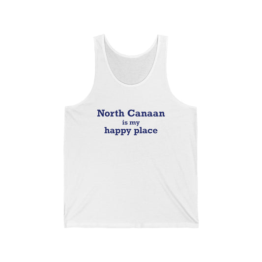 North Canaan is My Happy Place Unisex Jersey Tank Top