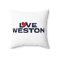 Love Weston Spun Polyester Square Pillow