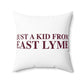Just a kid from East Lyme Spun Polyester Square Pillow