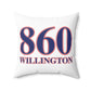 860 Willington, Red, White & Blue  Spun Polyester Square Pillow