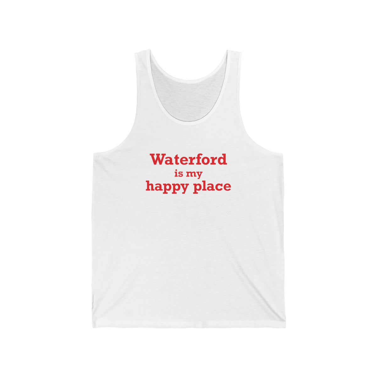 Waterford is My Happy Place Unisex Jersey Tank Top