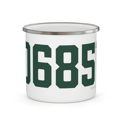06851 Norwalk Connecticut Zip Code Enamel Camping Mug