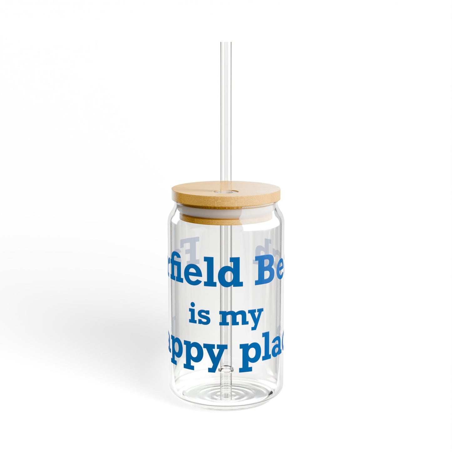 Fairfield Beach is My Happy Place Sipper Glass, 16oz