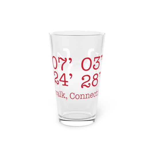 Norwalk Coordinates Pint Glass, 16oz