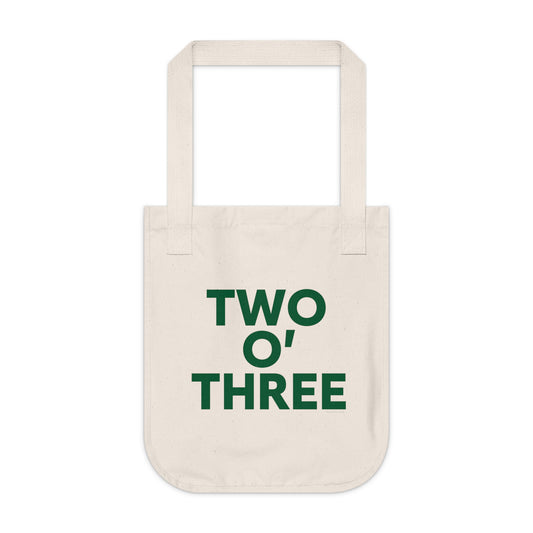 Two O’ Three Organic Canvas Tote Bag Lucky Green – St. Patrick’s Day