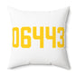06443 Madison Connecticut Zip Code  Polyester Square Pillow