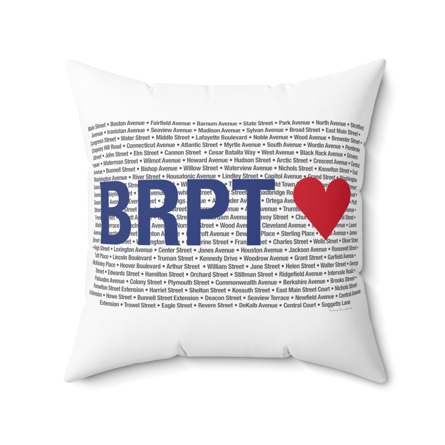 Bridgeport Love Spun Polyester Square Pillow