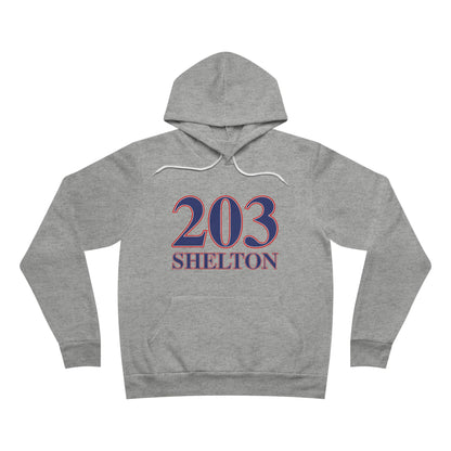 203 Shelton Red White & Blue Unisex Sponge Fleece Pullover Hoodie