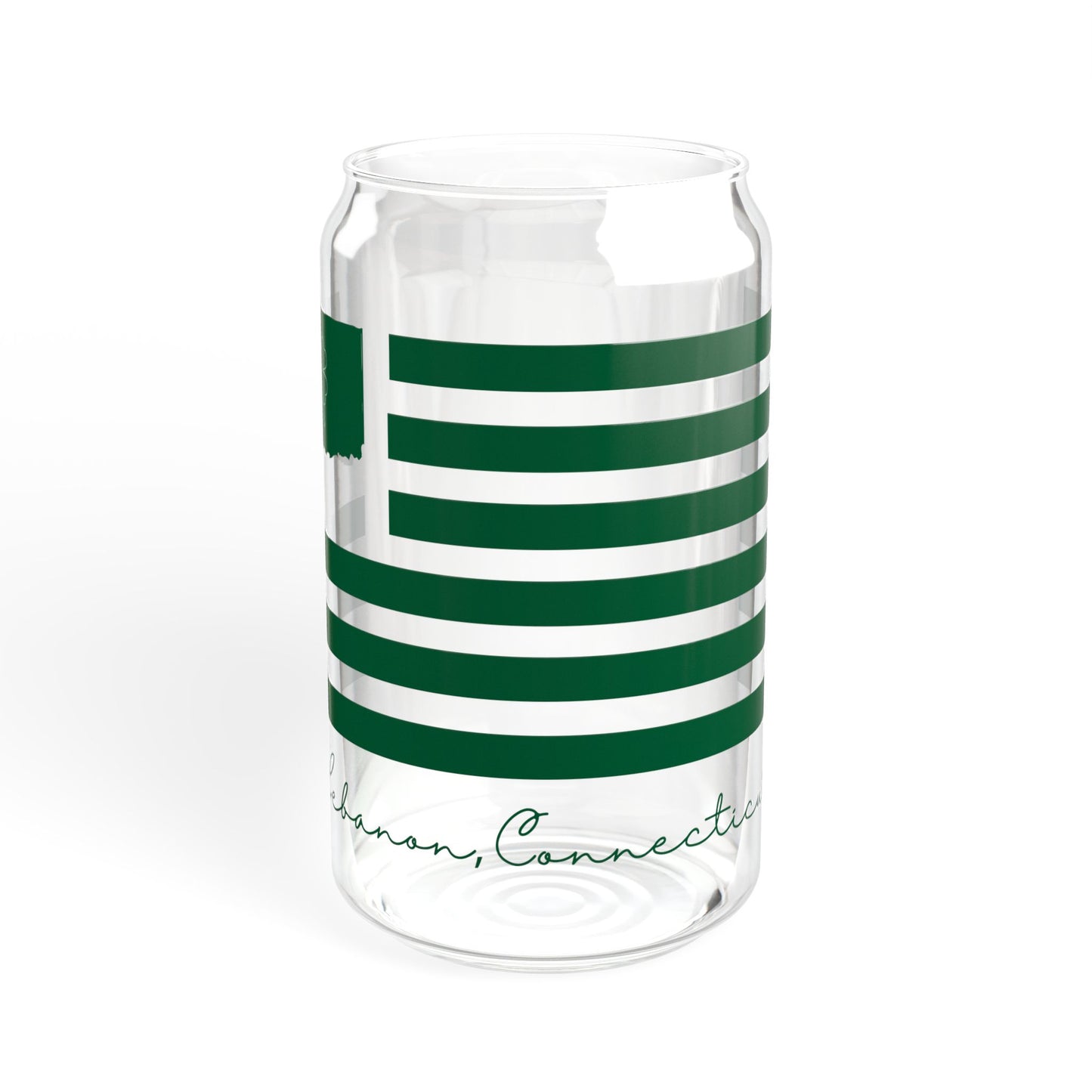 Lebanon Connecticut St. Patrick’s Day Flag Sipper Glass, 16oz