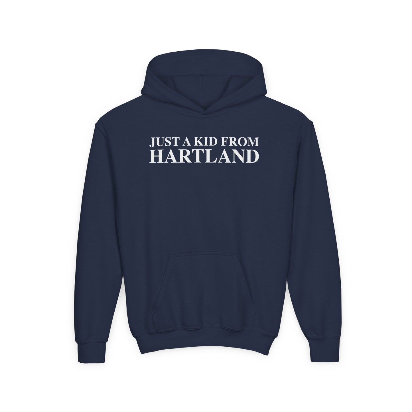 Just a kid from Hartland Youth Heavy Blend Hooded Sweatshirt