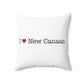 I Heart New Canaan. Spun Polyester Square Pillow