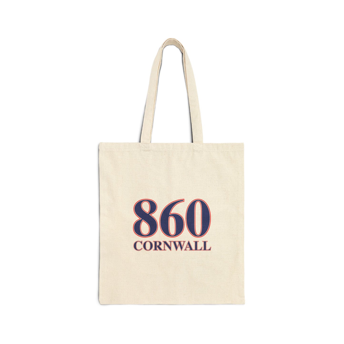 Cornwall Red, White & Blue Cotton Canvas Tote Bag