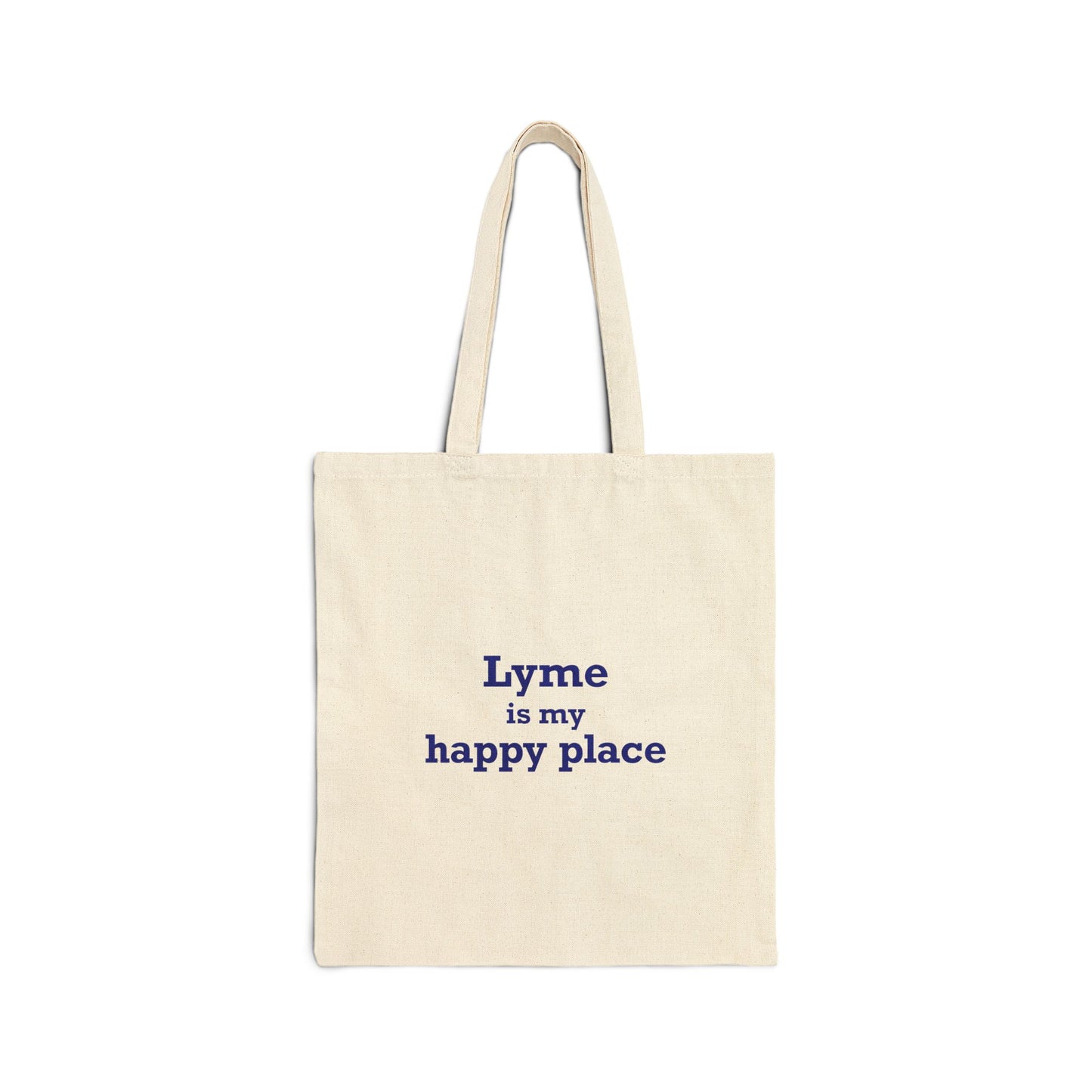 Lyme is My Happy Place Cotton Canvas Tote Bag