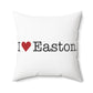 I Heart Easton. Spun Polyester Square Pillow