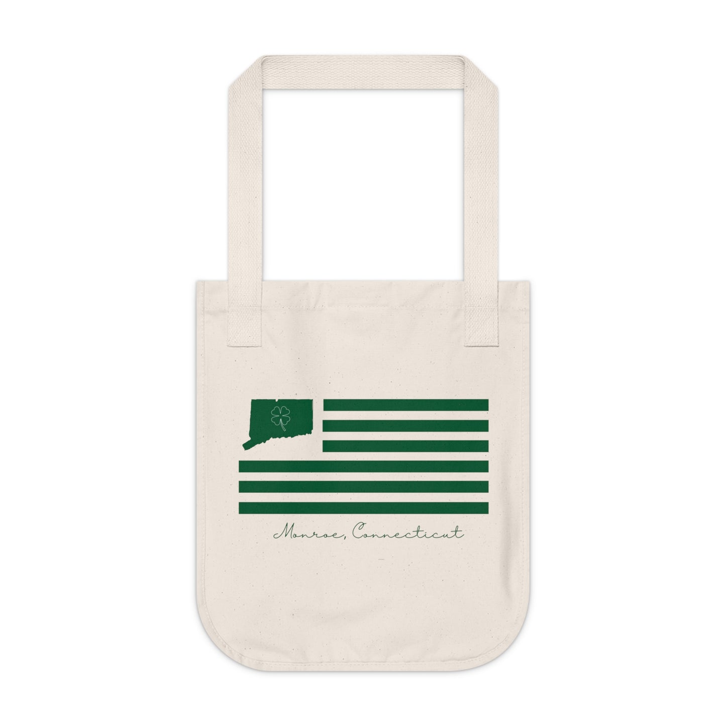 Monroe Connecticut St Patrick’s Day Flag Organic Canvas Tote Bag