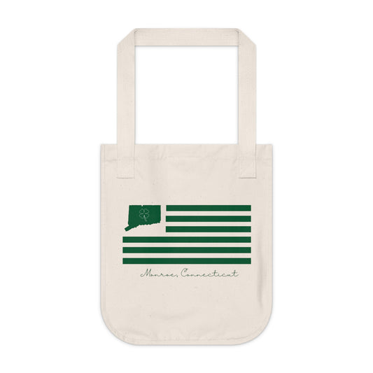 Monroe Connecticut St Patrick’s Day Flag Organic Canvas Tote Bag
