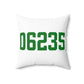 06235 Chaplin Connecticut Zip Code Spun Polyester Square Pillow