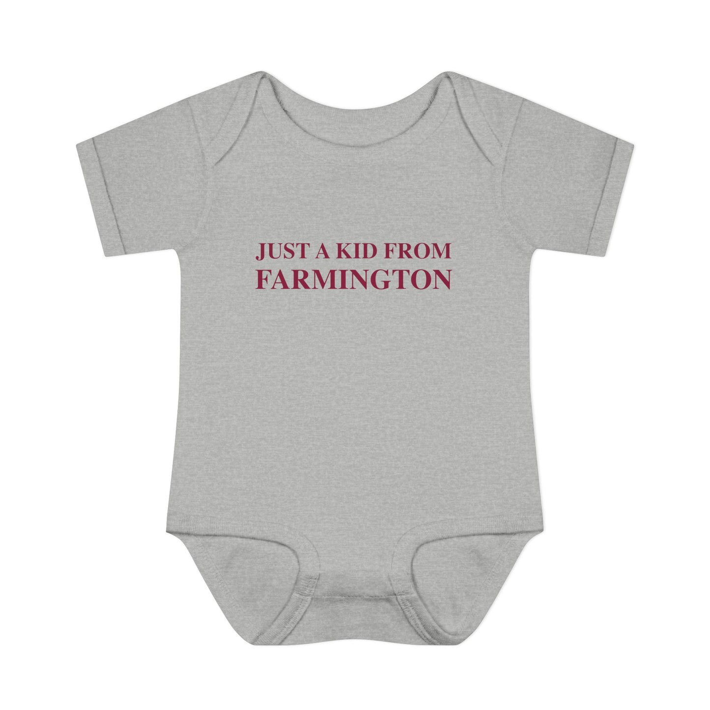 Just a kid from Farmington Infant Baby Rib Bodysuit